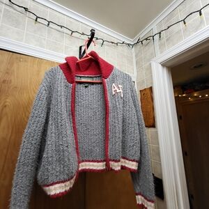 Gray and Red Kids Jacket